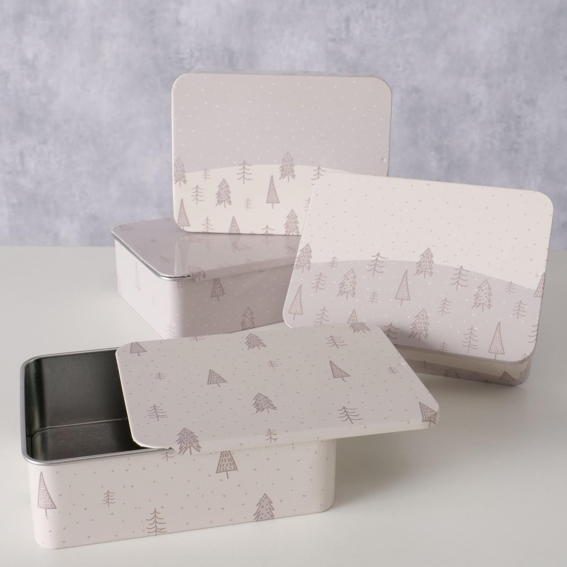 Boltze home voorraadblik metaal 12x9x4cm
