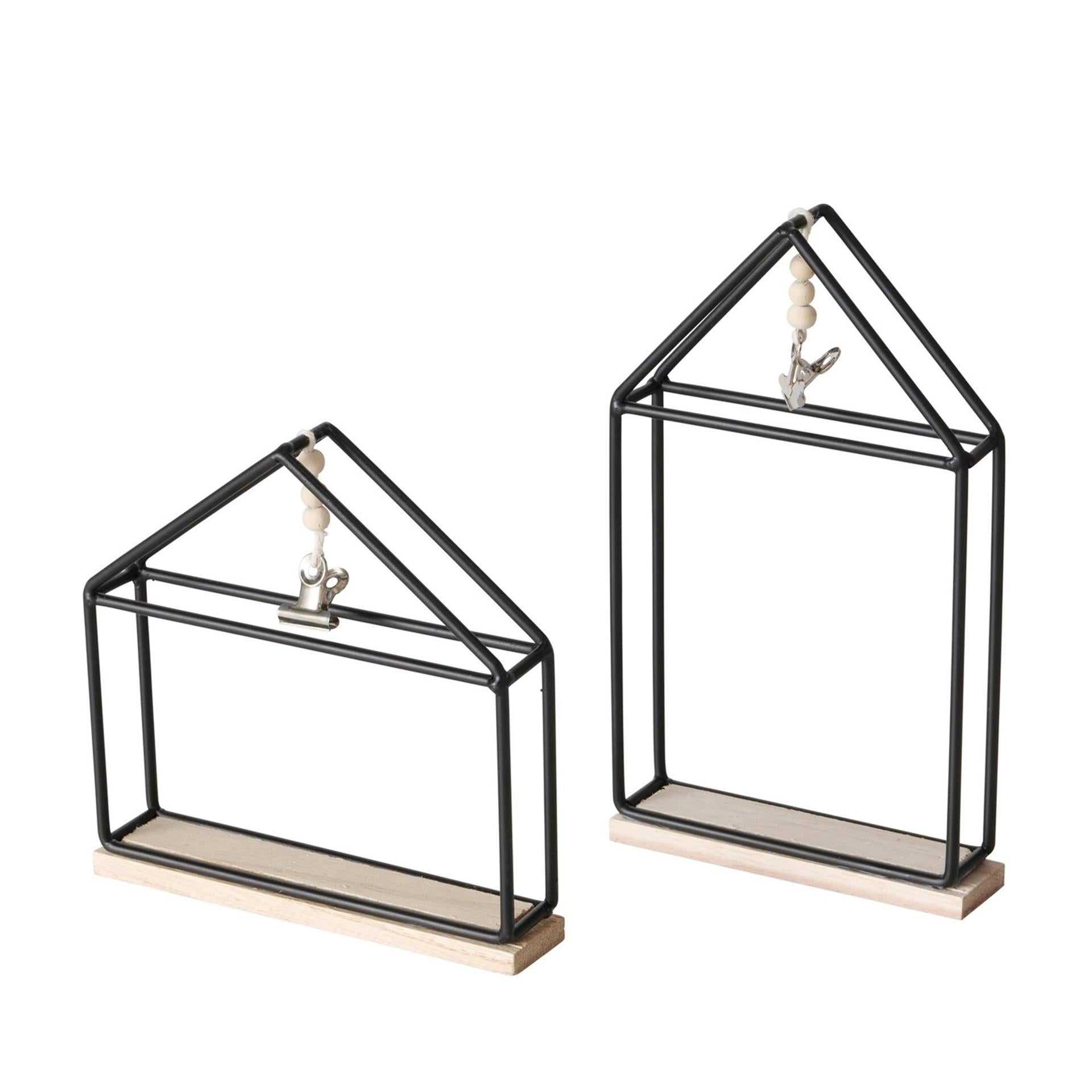 Boltze home fotolijst huis yaasa staand liggend h21cm metaal zwart