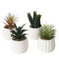 Boltze home kunstplant in witte pot h14cm