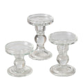 Boltze home kandelaar matar 3 delig h 8,5-13,4 cm helder glas