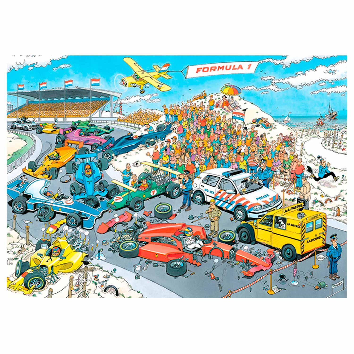 Jan van Haasteren - legpuzzel Formule 1 De Start 1000 stukjes