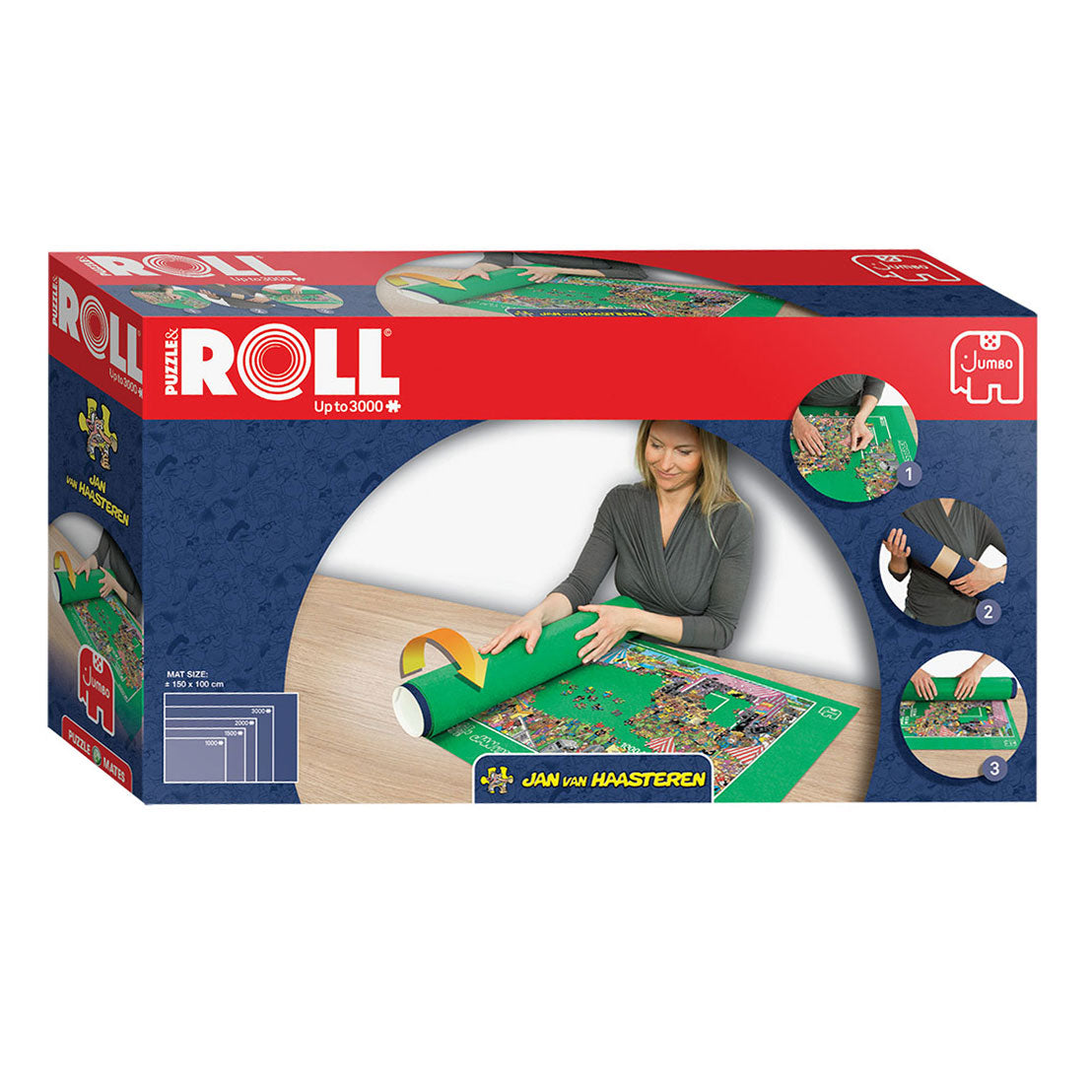 Jumbo jan van haasteren puzzelmat en rol, tot 3000 stukjes