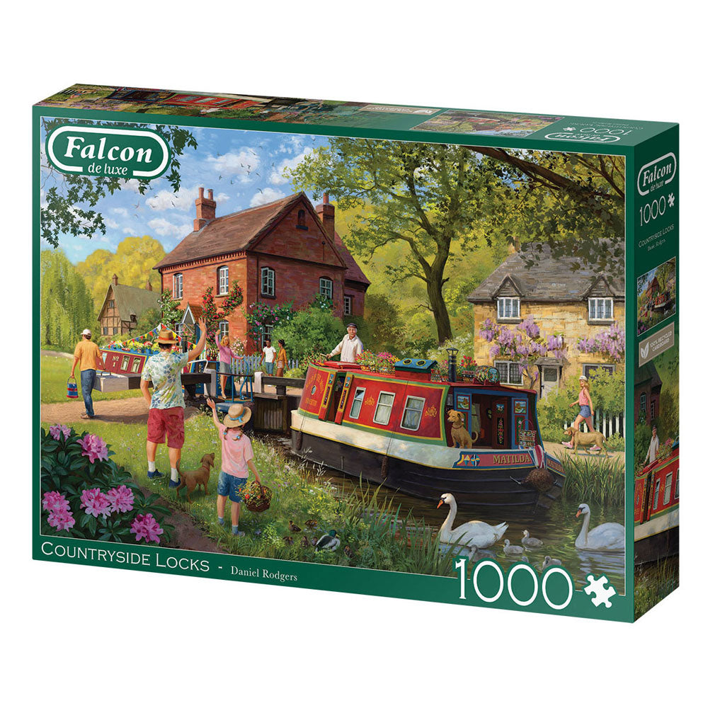 Jumbo Falcon Puzzle - Ländliche Schlösser, 1000 Teile.