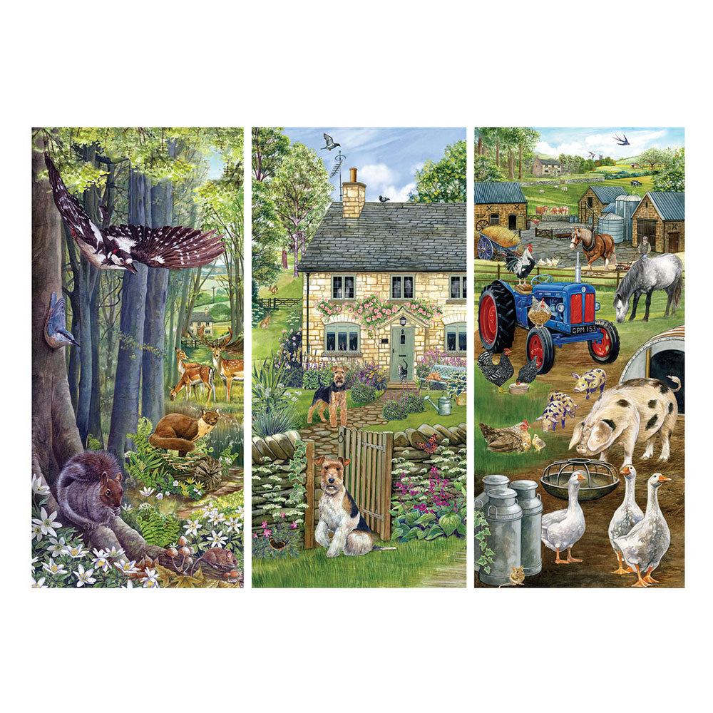 Jumbo Falcon Puzzle - Waldbauernhof, 1000 Teile.
