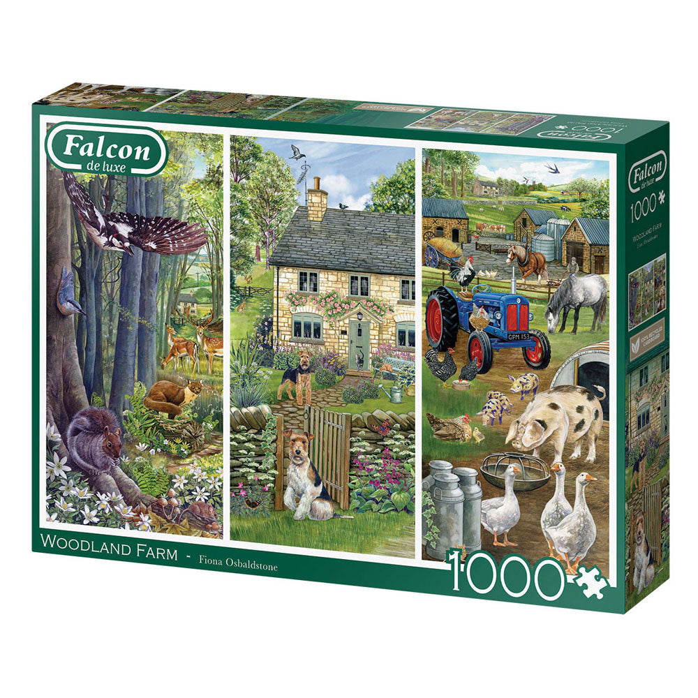 Jumbo Falcon Puzzle - Waldbauernhof, 1000 Teile.