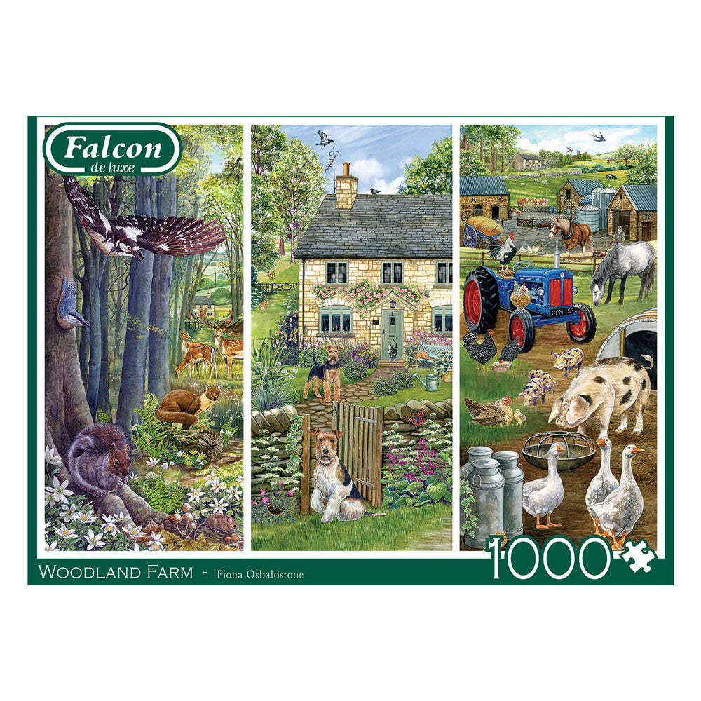 Jumbo Falcon Puzzle - Waldbauernhof, 1000 Teile.