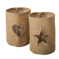 Boltze home windlicht finia helder glas, jute øh15cm