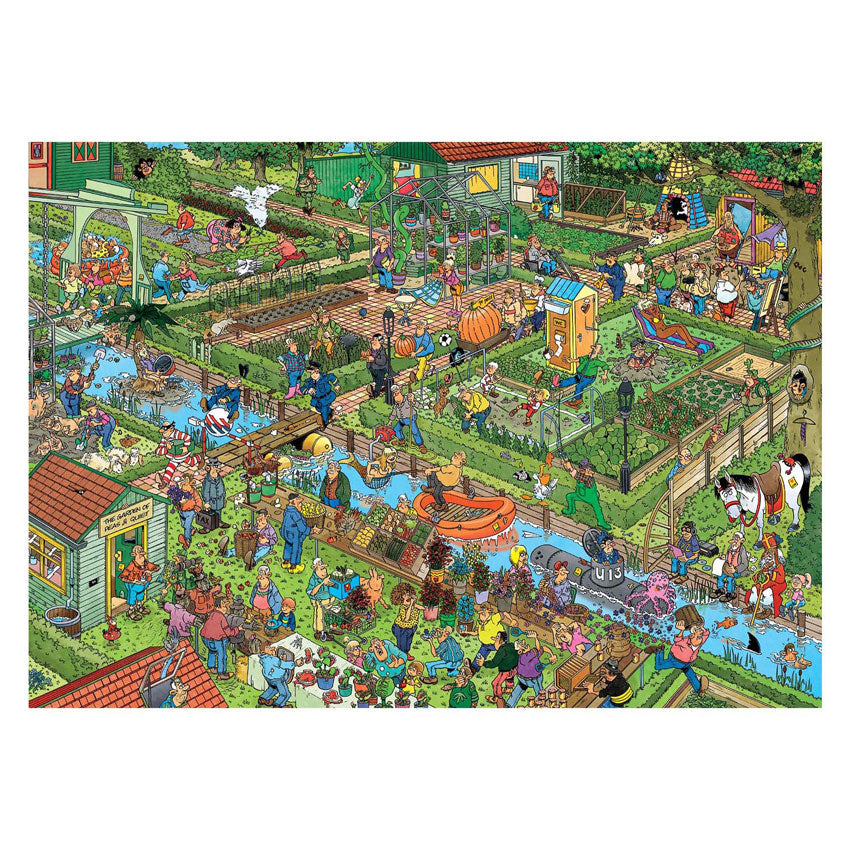 Jumbo Jan van Haasteren Puzzle - Kleingärten, 1000 Teile.