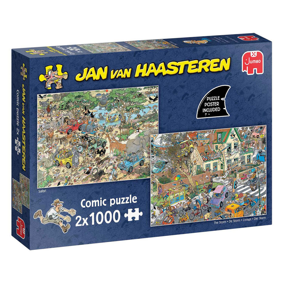 Jumbo puzzel 2x1000 st. jvh - safari storm