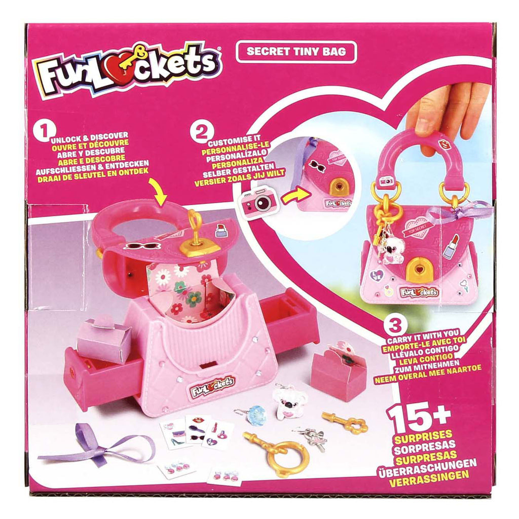 Funlockets jumbo - - mini geheim tasje - tiny bag - tasje met geheimen vakjes - vanaf 5 jaar - met 15+ verrassingen
