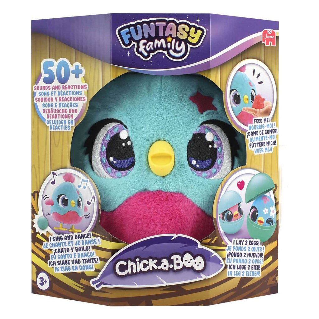 Jumbo funtasy family chick-a-boo - interactieve knuffel