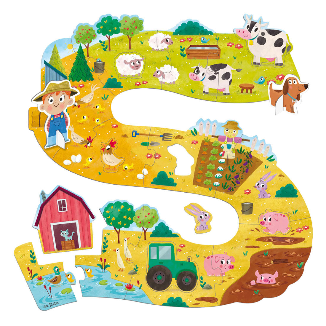Goula jumbo puzzel xxl boerderijdieren - 18st.