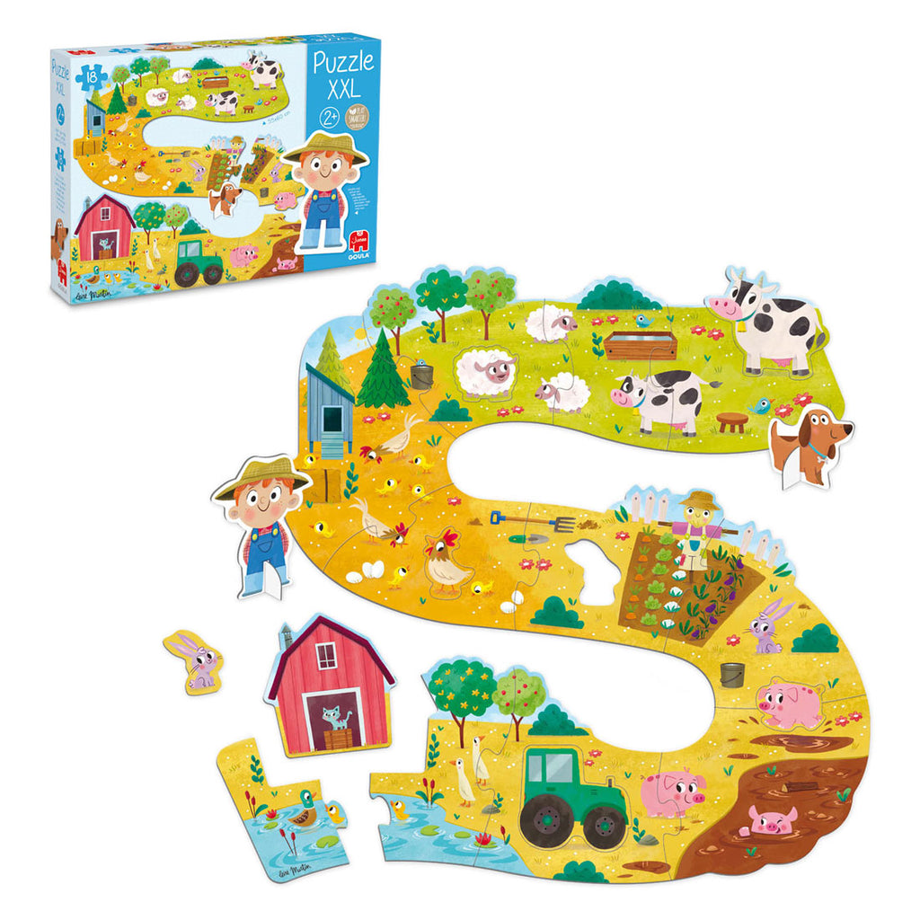 Goula jumbo puzzel xxl boerderijdieren - 18st.
