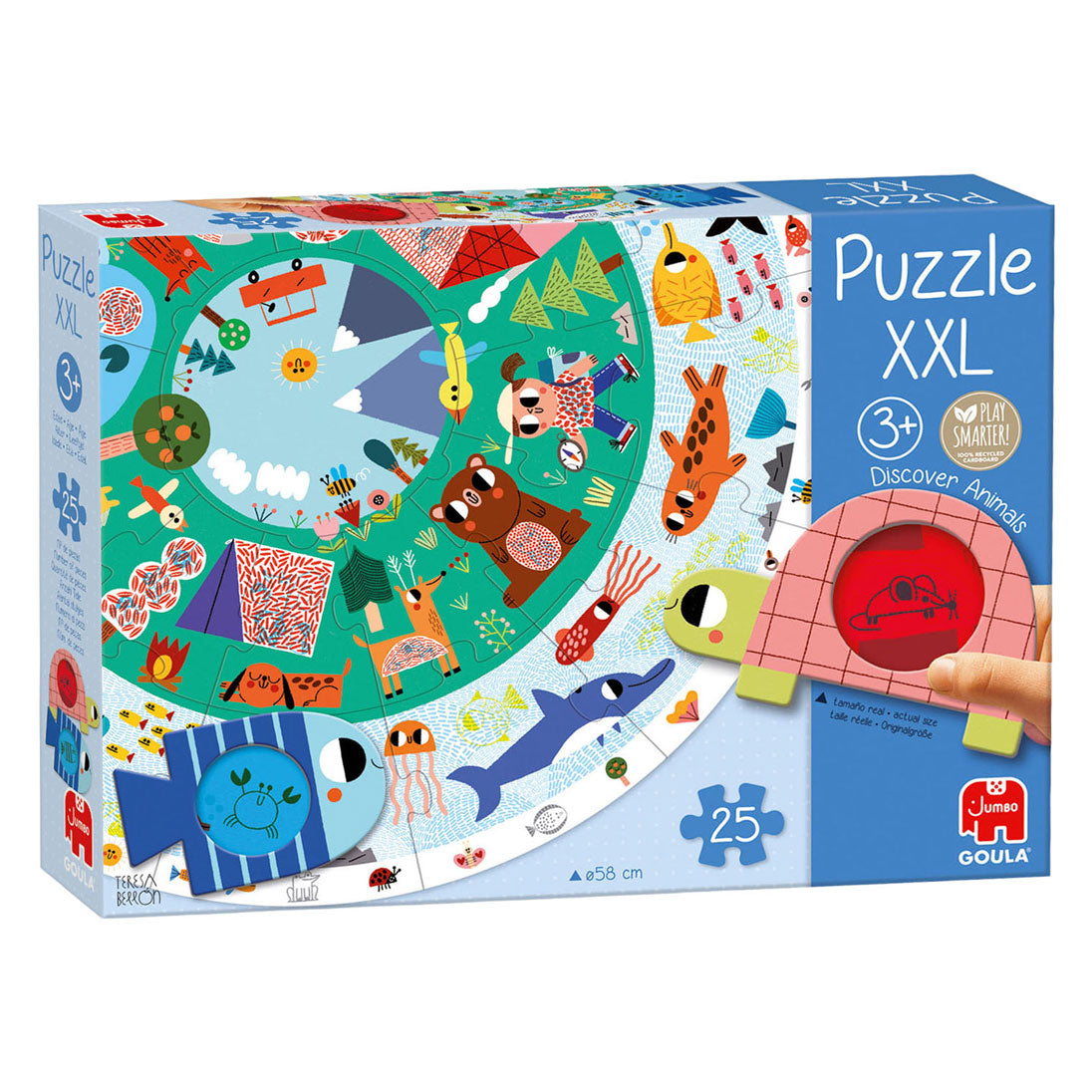Goula jumbo puzzel xxl ontdek dieren - 25st.