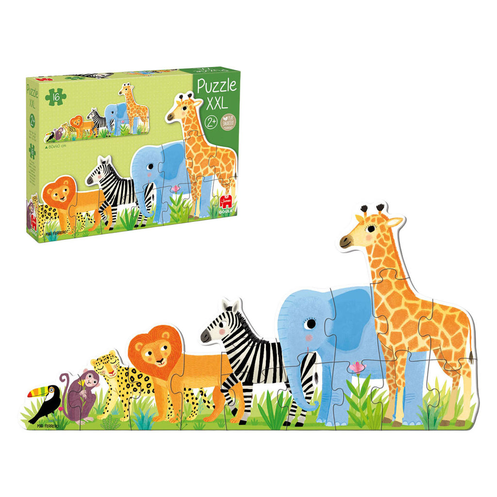 Goula jumbo puzzel xxl jungle van klein tot groot - 16st.