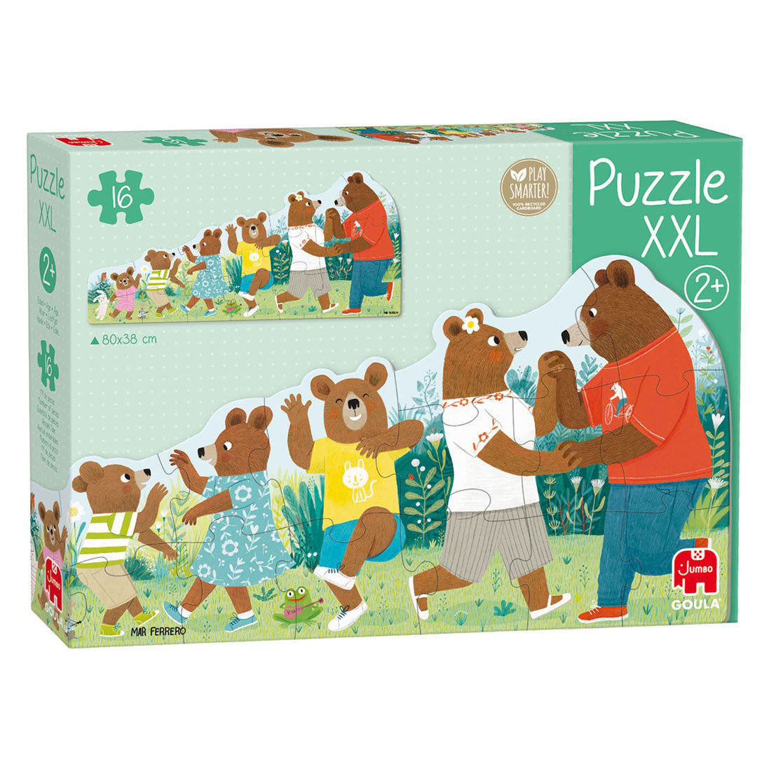 Jumbo goula puzzel xxl beren familie - 16st.