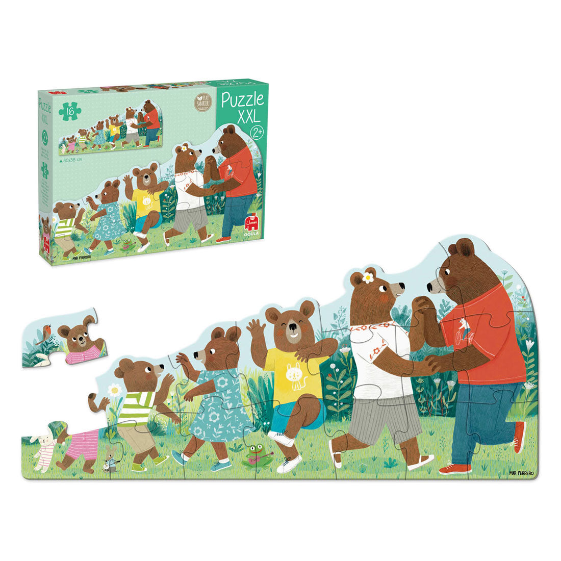 Jumbo goula puzzel xxl beren familie - 16st.