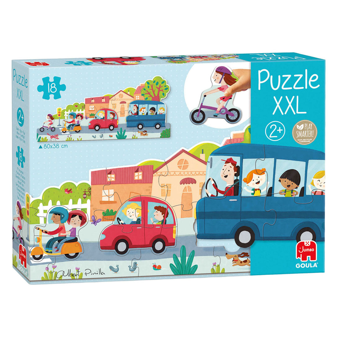 Goula jumbo puzzel xxl voertuigen - 18st.