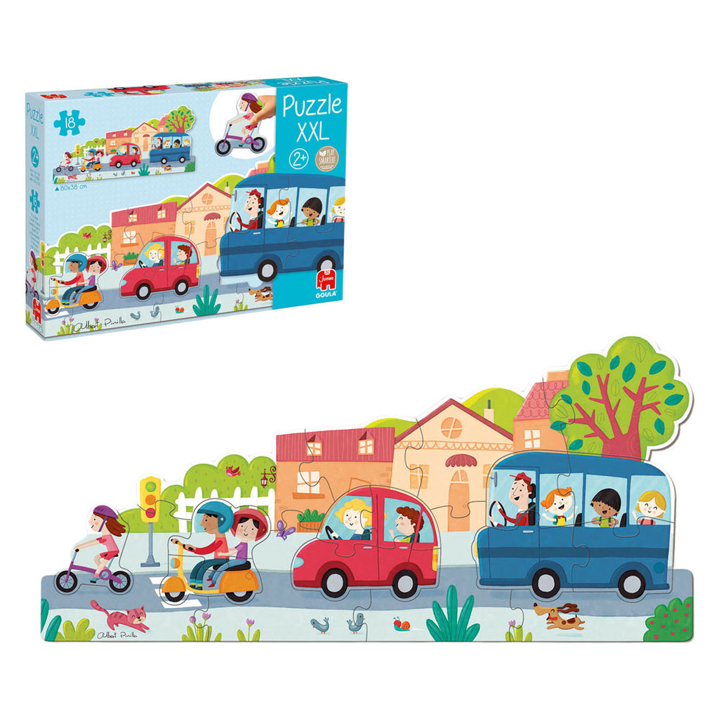 Goula jumbo puzzel xxl voertuigen - 18st.