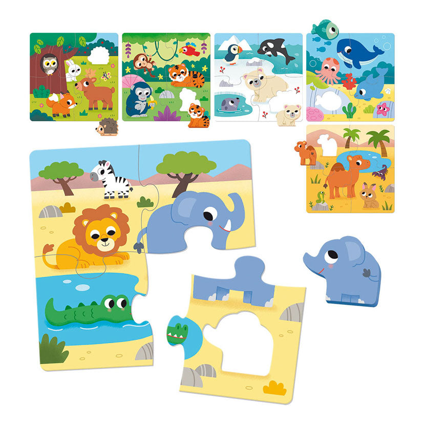 Goula jumbo puzzel 6 habitat - 5st.