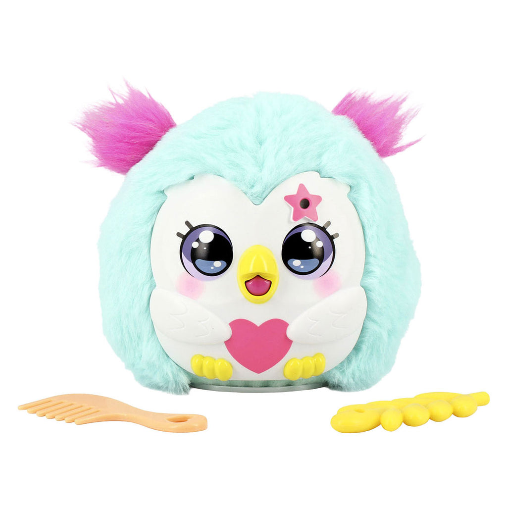 Funtasy family jumbo kiss-meez uil - interactieve knuffel