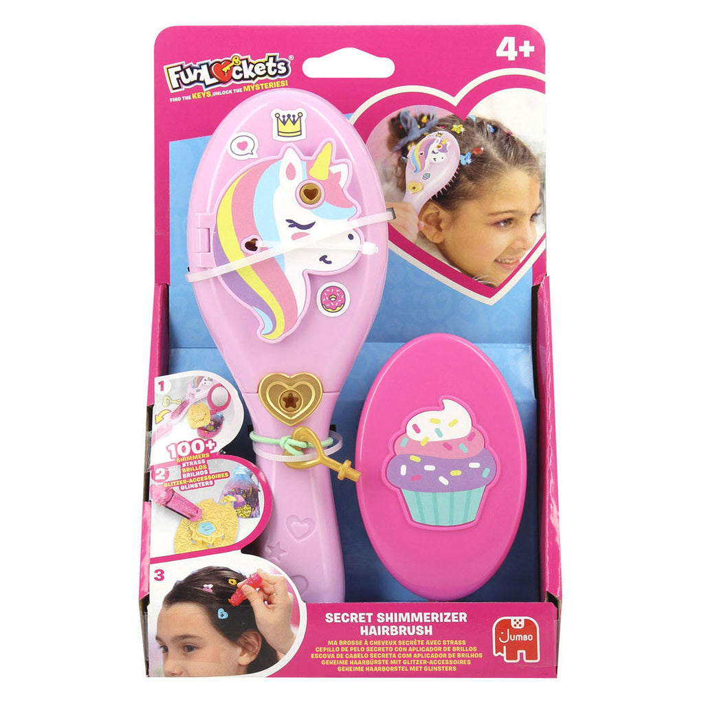 Jumbo funlockets geheime haarborstel met glinsters - 8st.