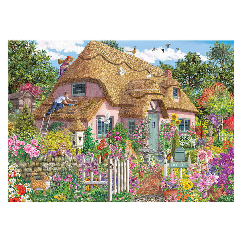 Falcon jumbo legpuzzel 1000 stukjes luxe landschap bloemen.