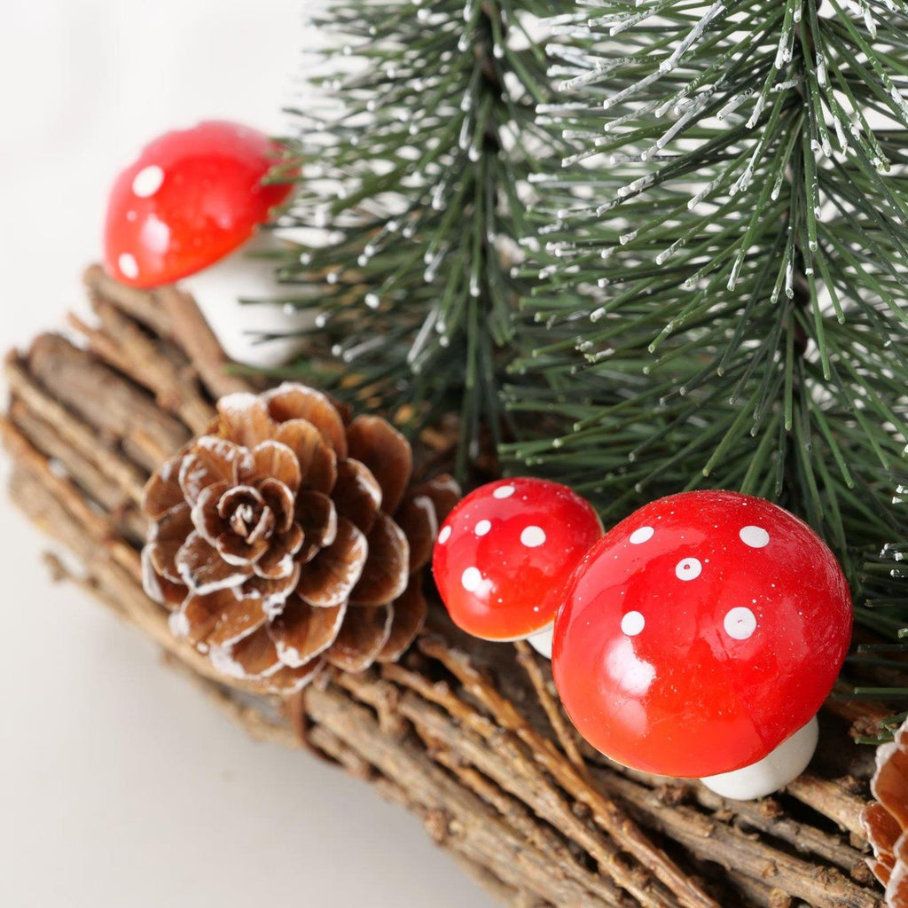 Boltze home kersttafereel met kerstbomen h17cm