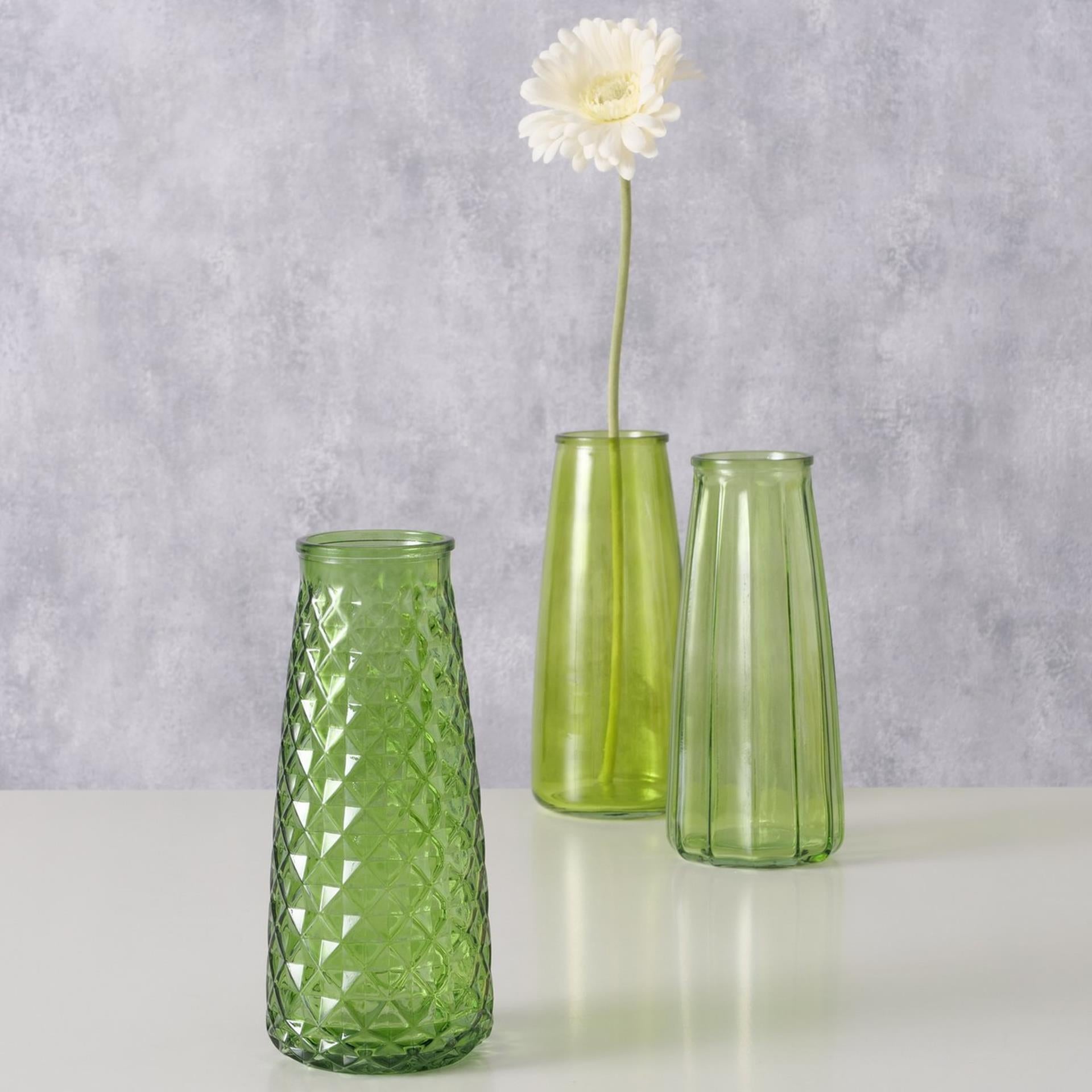 Boltze home vaas glas groen h22,5cm