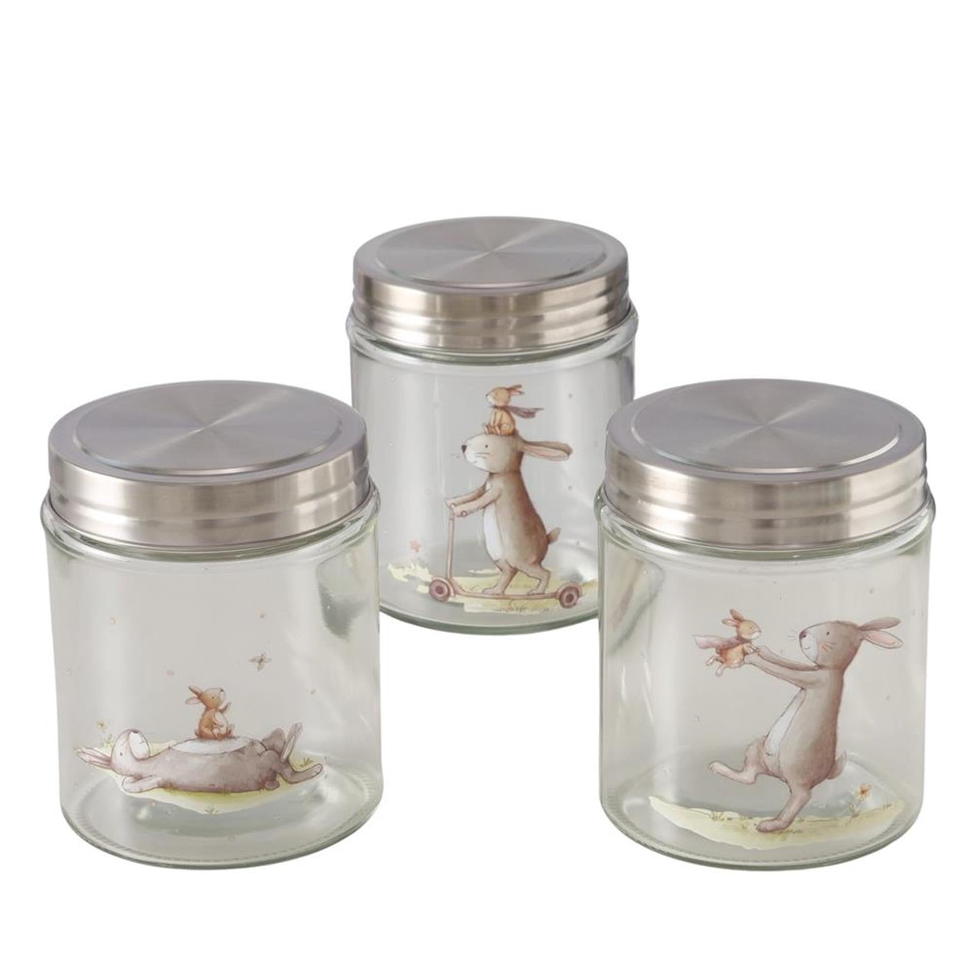 Boltze home voorraadpot bunny 625 ml dia10x12cm glas konijn