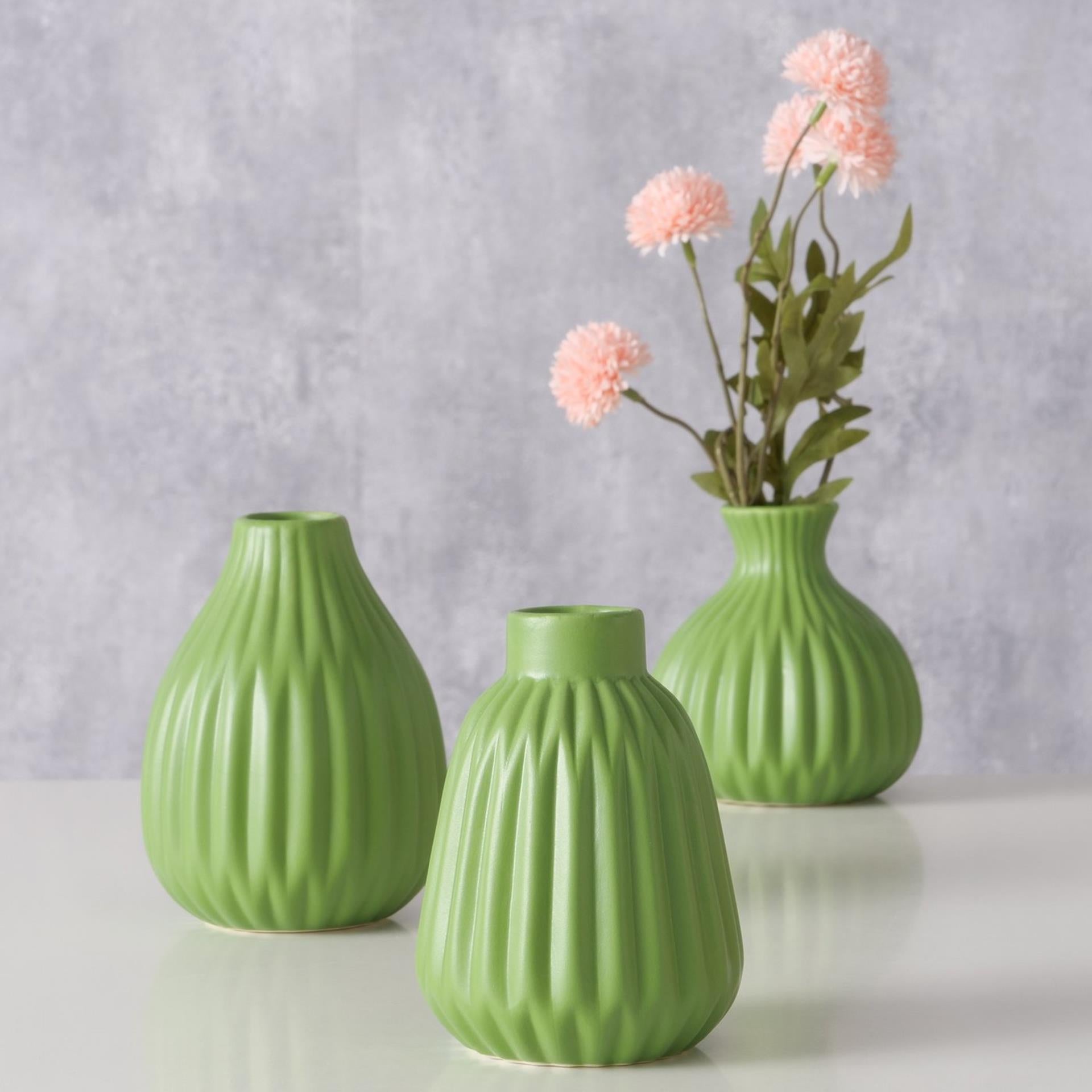 Boltze home vaas esko h11cm groen