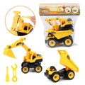Toi-toys toi toys cars trucks kiepwagen en graafmachine in zak