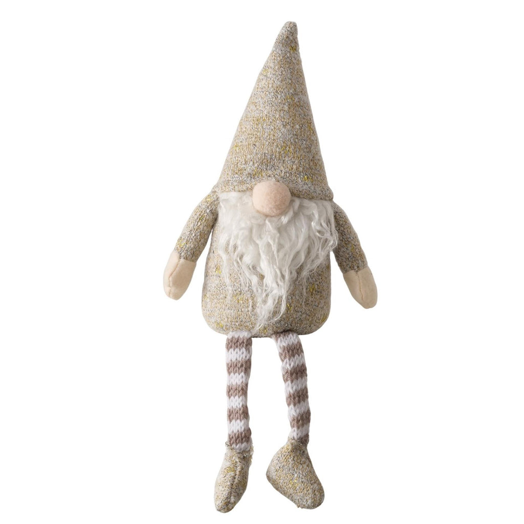 Boltze home gnoom jari met bungelbeentjes 13x8x33cm beige