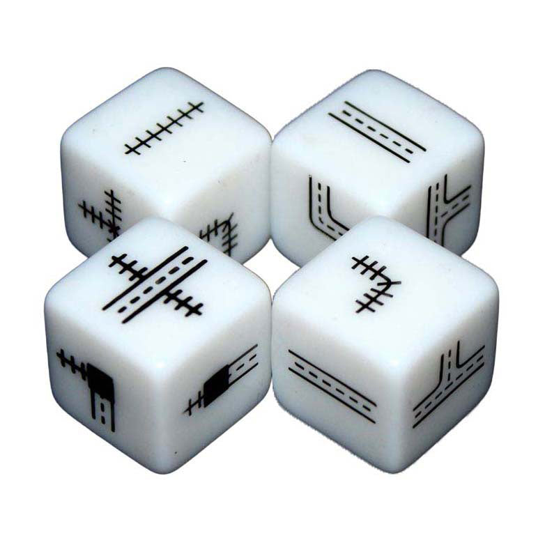 White goblin games railroad ink - diepblauwe versie dobbelspel