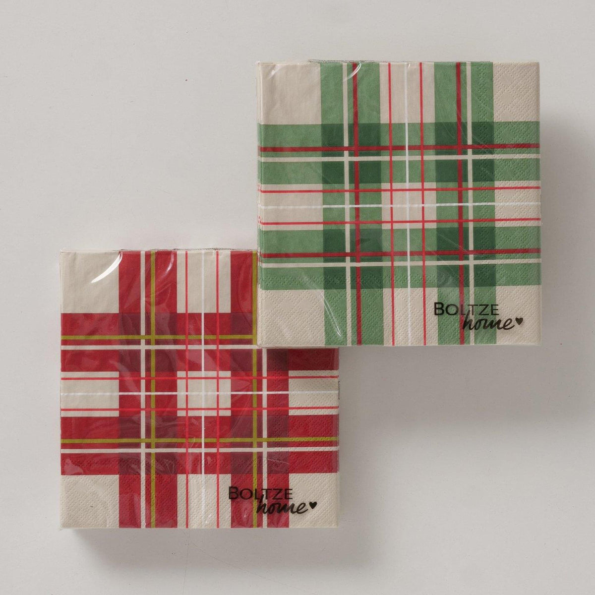 Boltze home servetten chad geruit pak a 20 16,5x16,5x3cm