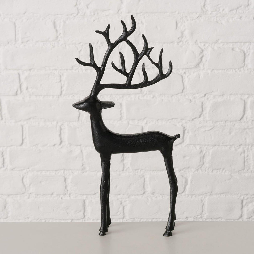 Boltze home figuur hert zwart 18x3x38cm