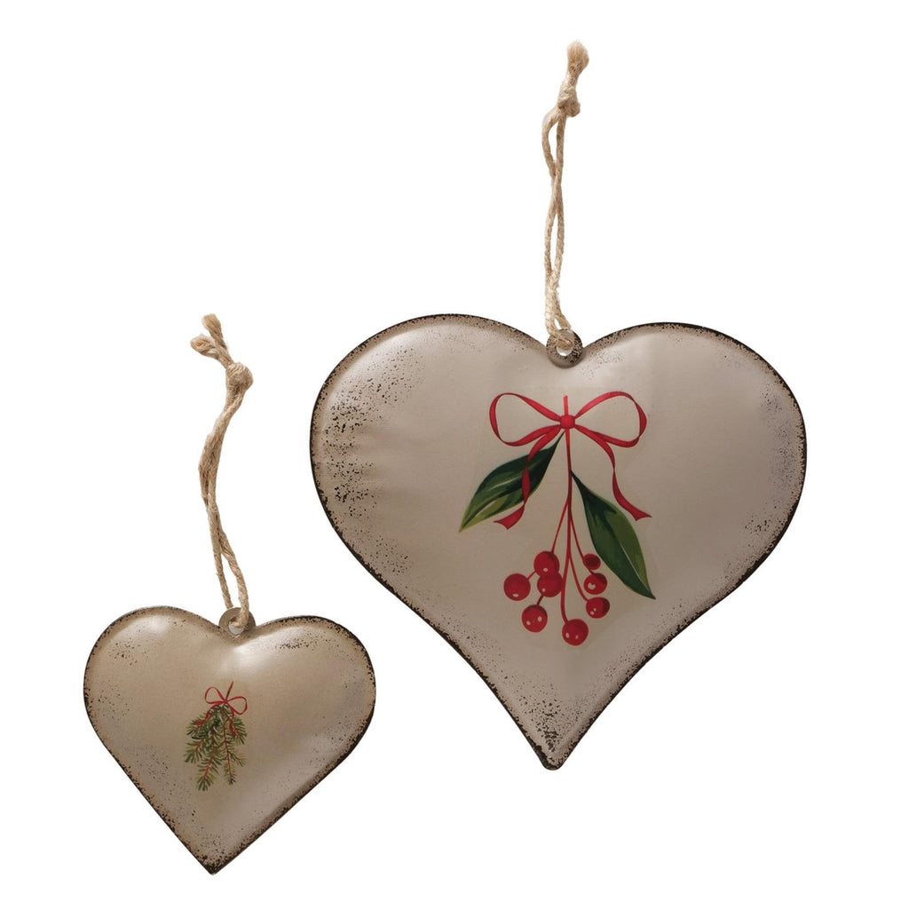 Boltze home decohanger hart noelle set a 2 stuks l9,5-17cm b1,8-2,3cm h9,5-16,5cm