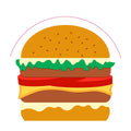 Duni servetten burger 33cm