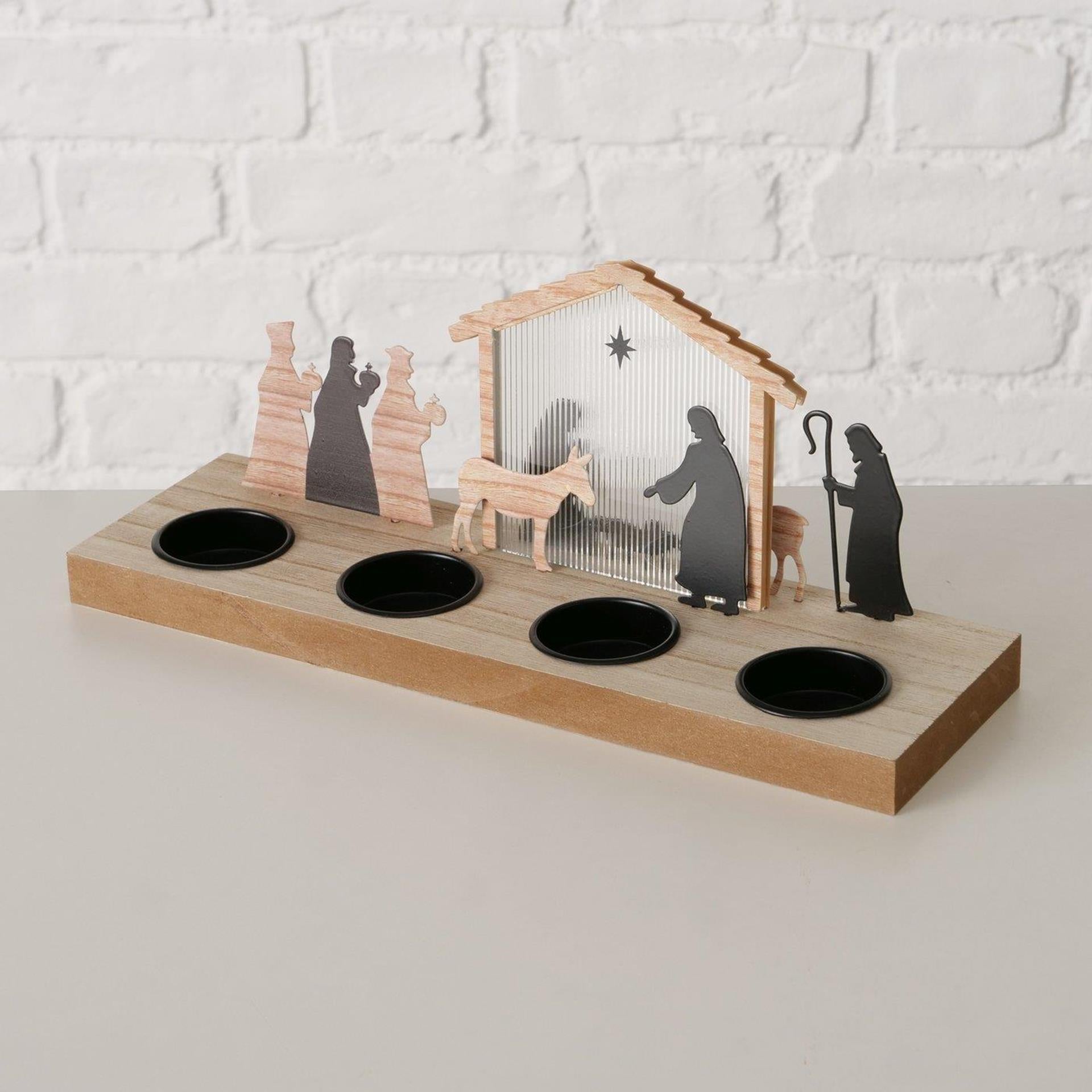 Boltze home kersttafereel 30x9,2x12,5cm