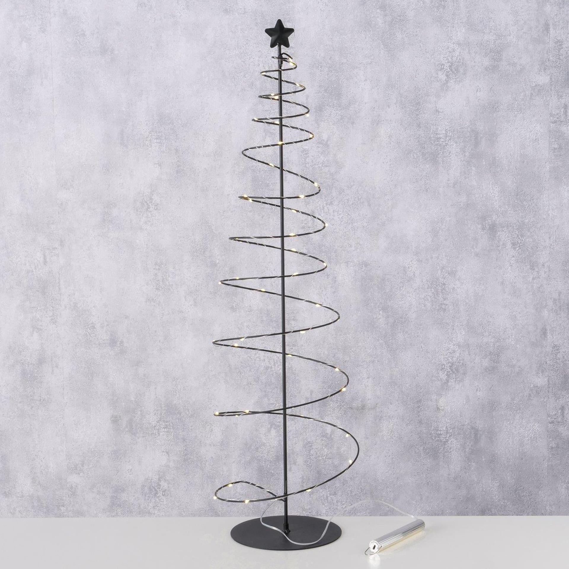 Boltze home kerstboom saturn metaal led zwart ø22xh81cm