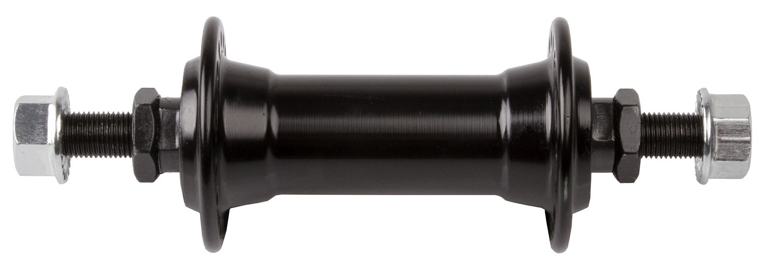 MSG Eco Vorderradnabe, Aluminium, 36-Loch, Vollachse, schwarz