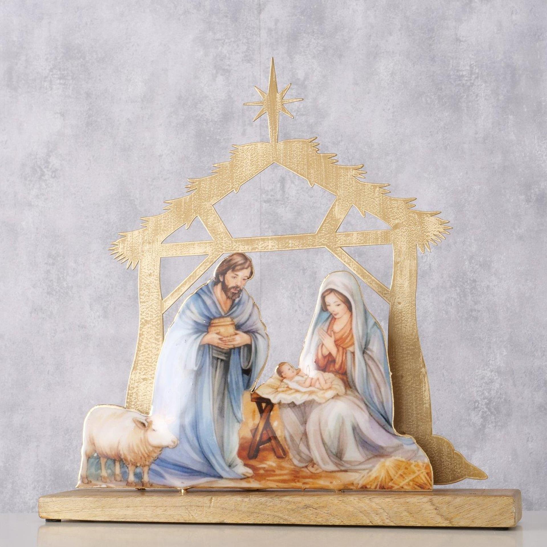 Boltze home kersttafereel 30,5x32,5cm
