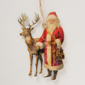 Boltze home kersthanger kerstman jultomten 10x15,2cm metaal