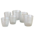 Boltze home windlicht patty 2-delig h7,5-9cm gelakt glas 3 assorti