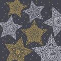 Duni servetten snowstars black 33x33cm