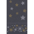 Duni tafellaken snowstars black 138x220cm