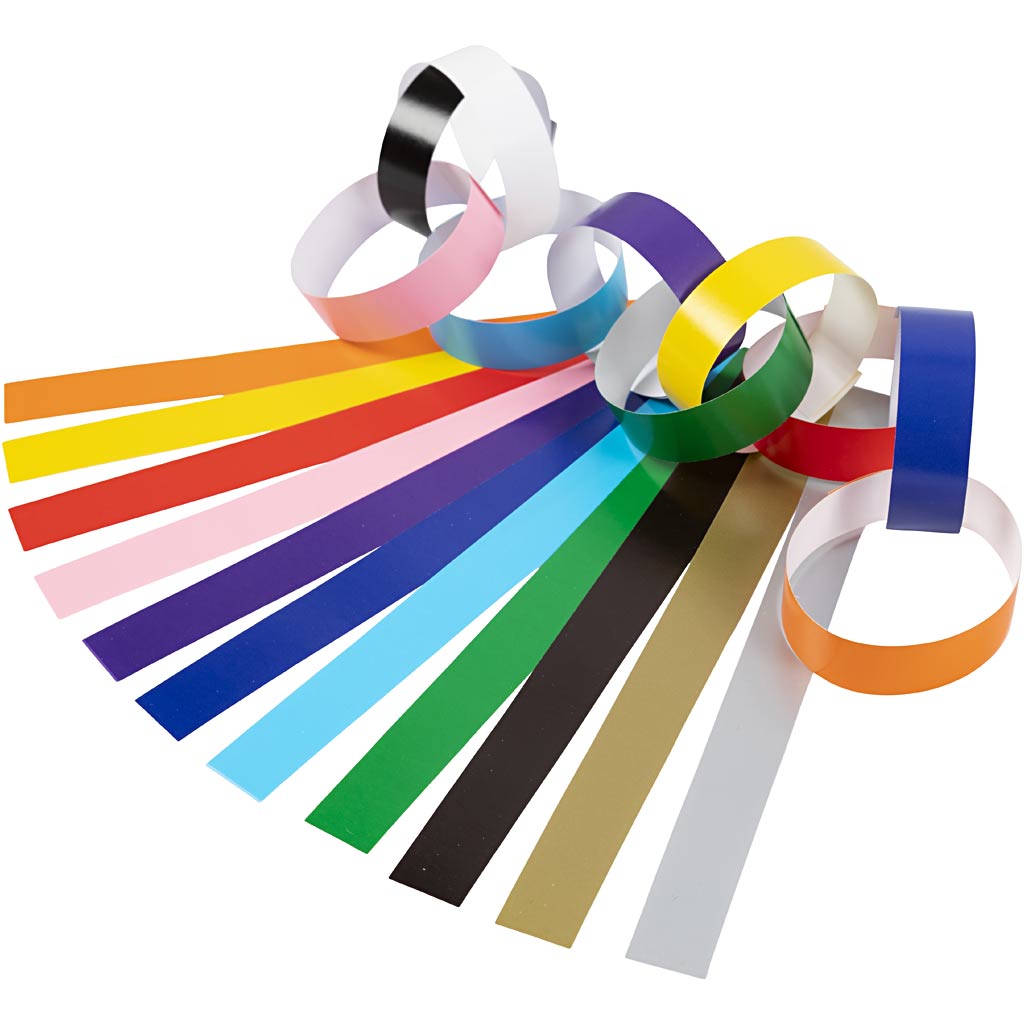 Creativ company papier stroken - diverse kleuren, 2400st.