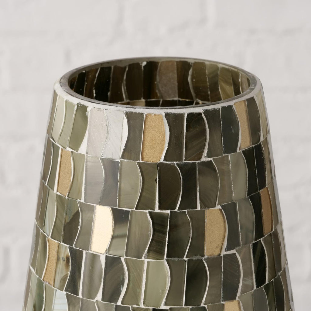 Boltze home vaas dillay mozaïek glas ø17xh45cm