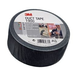 3m 1900 duct tape - 50m x 50mm - zwart