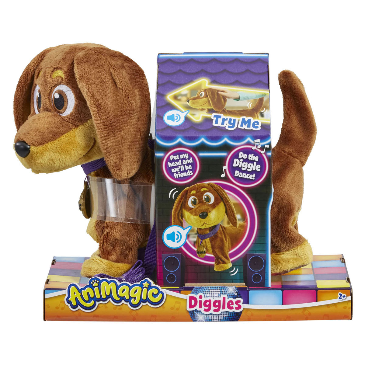 Goliath animagic diggles hond interactieve knuffel